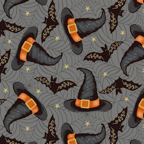 halloween fabric with metallic accents|Halloween Icons Gold Halloween Metallic Cotton Fabric .